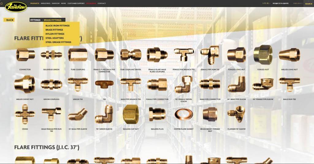 Example of well-conceived information architecture in action Fairview-fittings-web-design-project