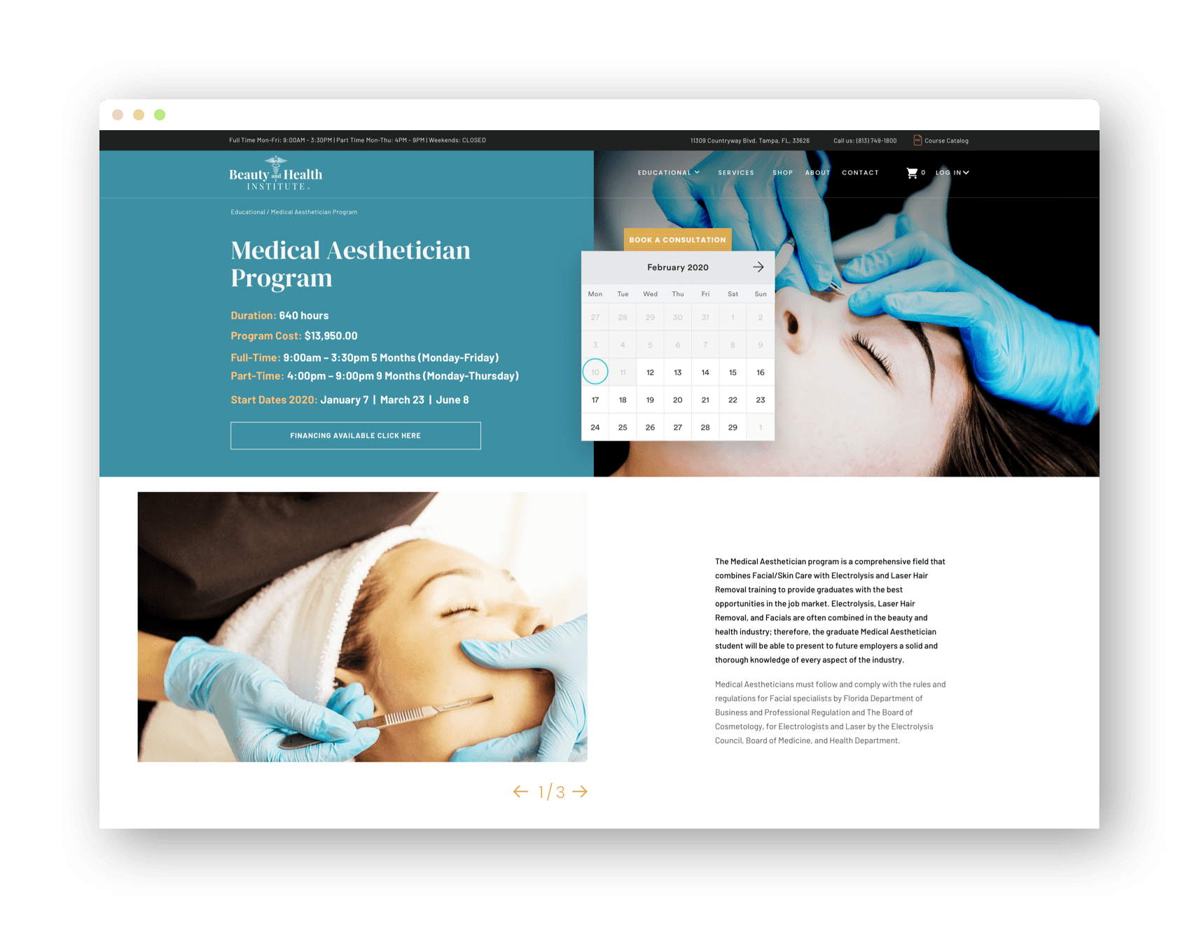 Course pages
