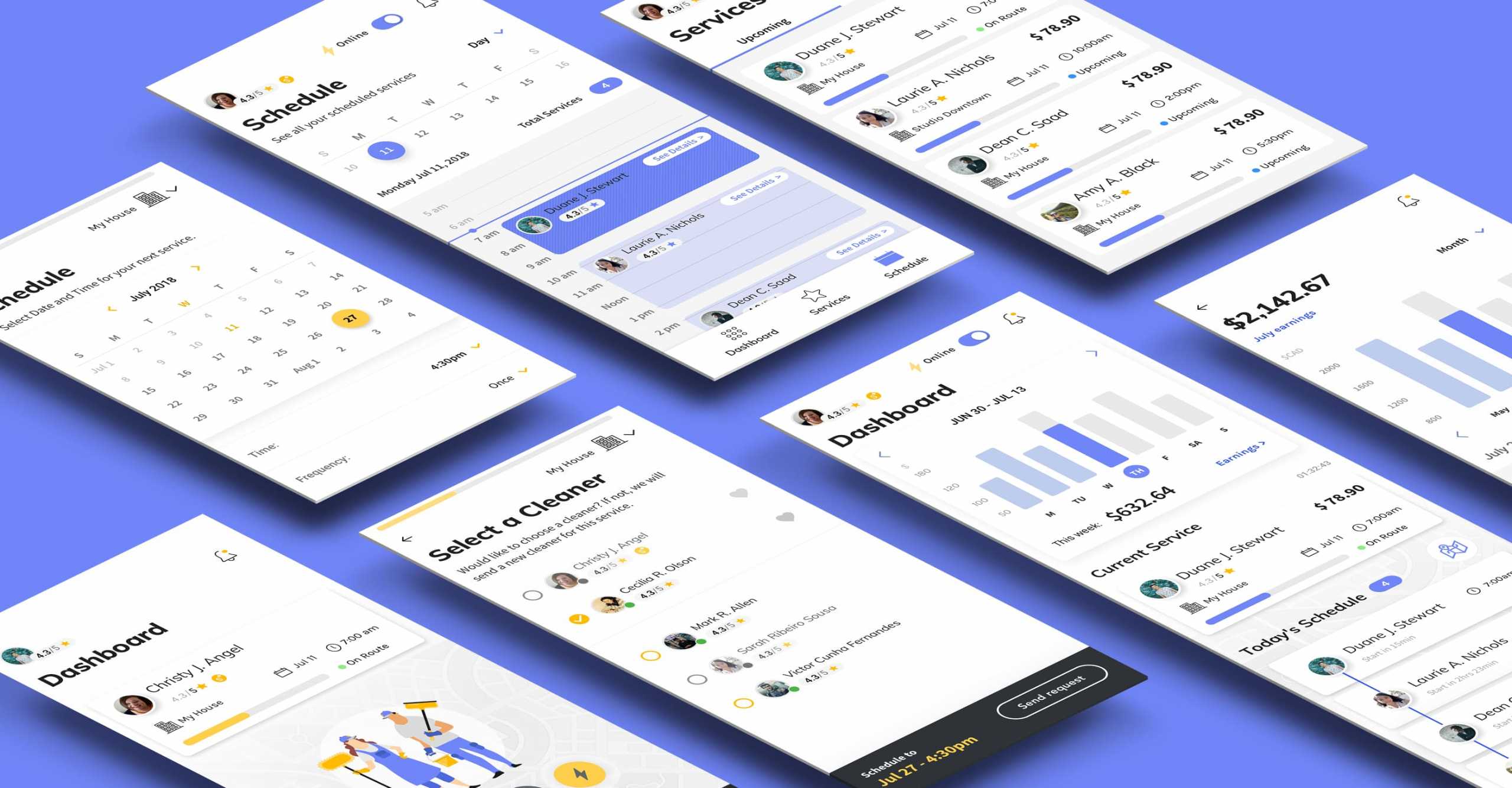 Skep mobile screens