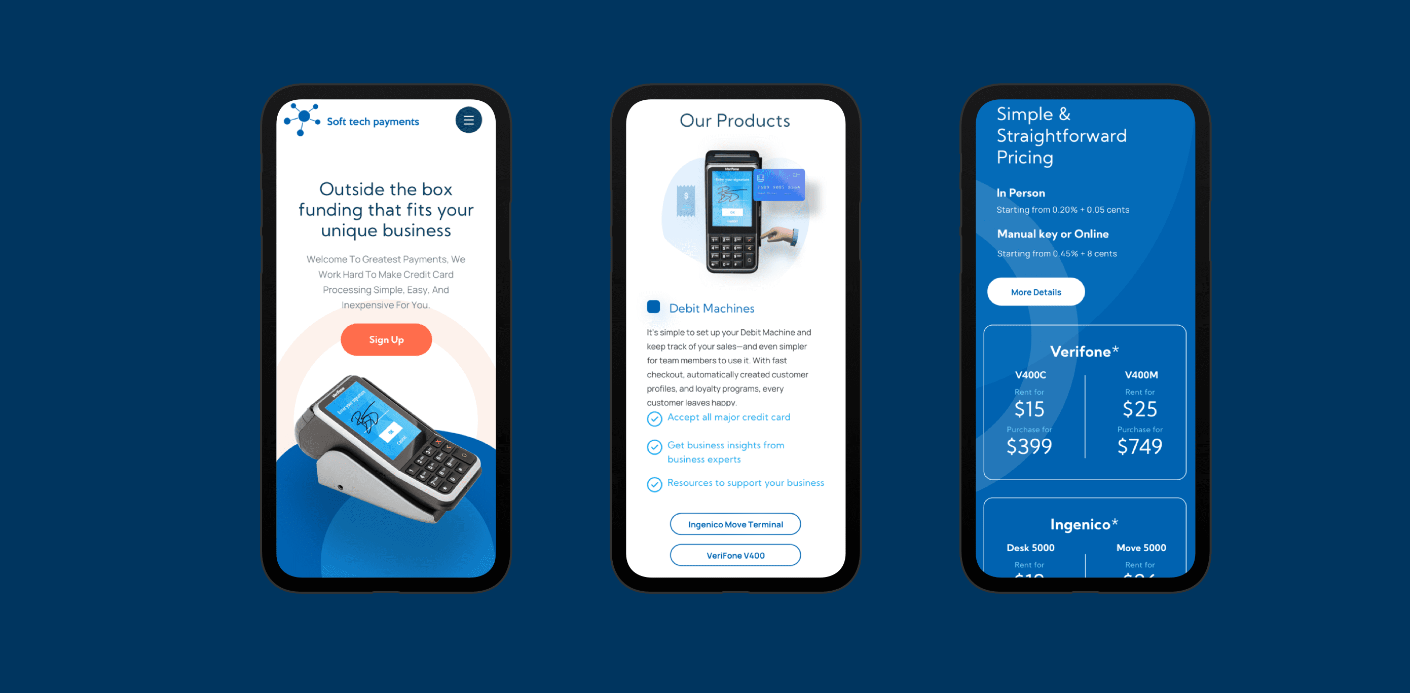 SoftTech site on mobile