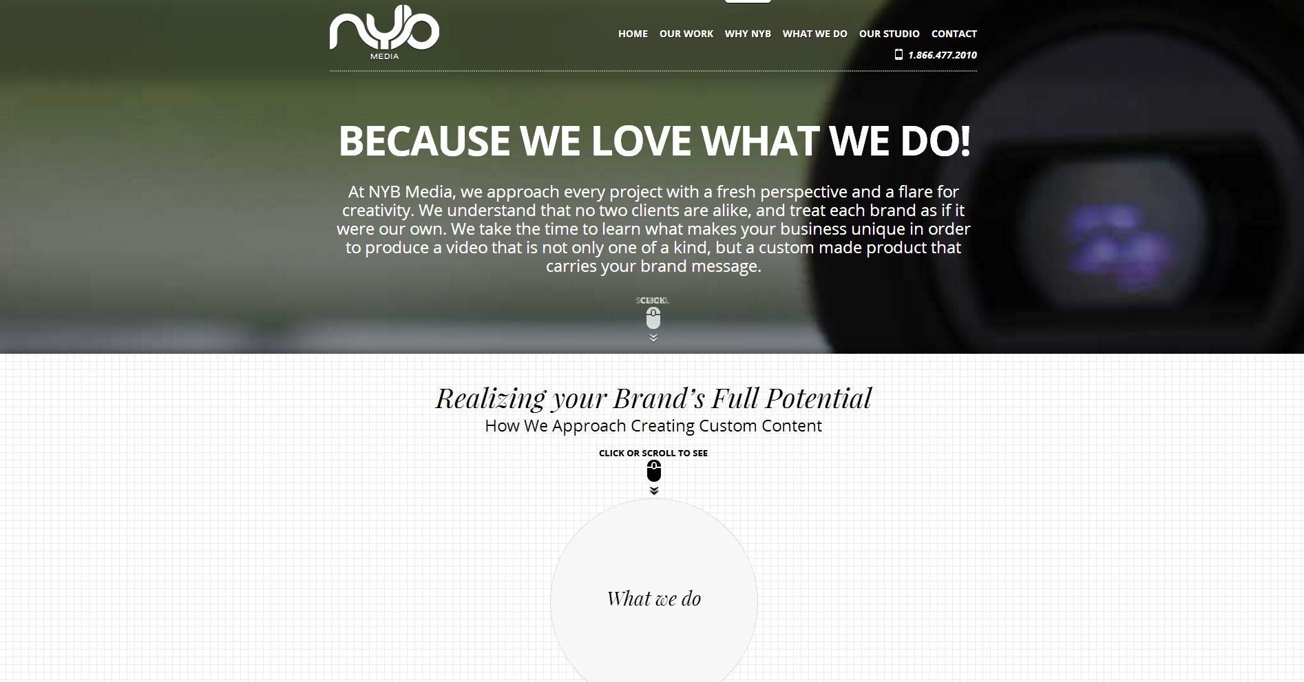 Screenshot of NYB website showing typography
