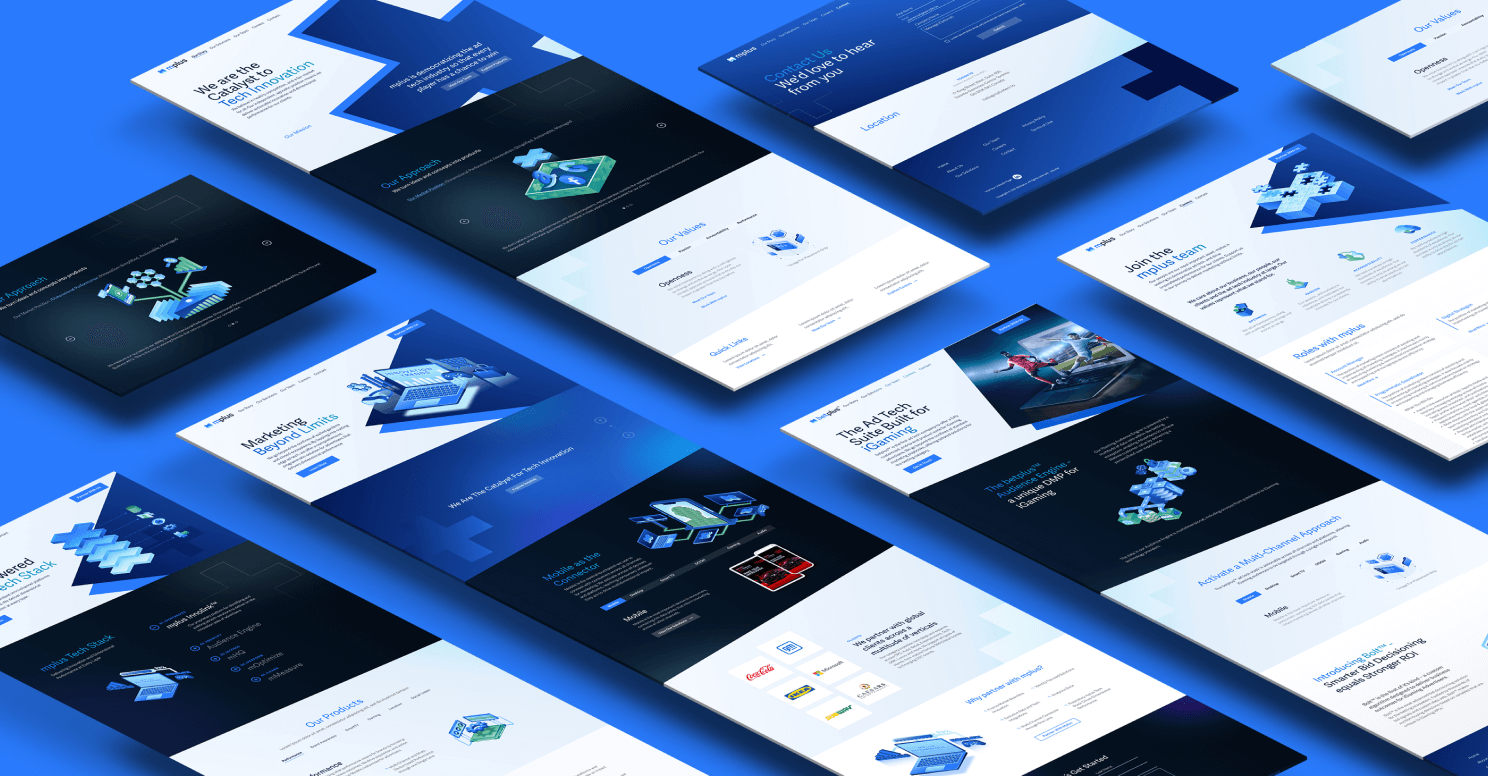mplus isometric website screens
