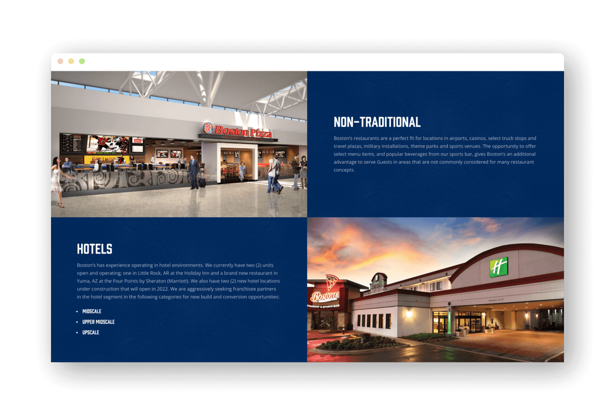 Different restaurant concepts