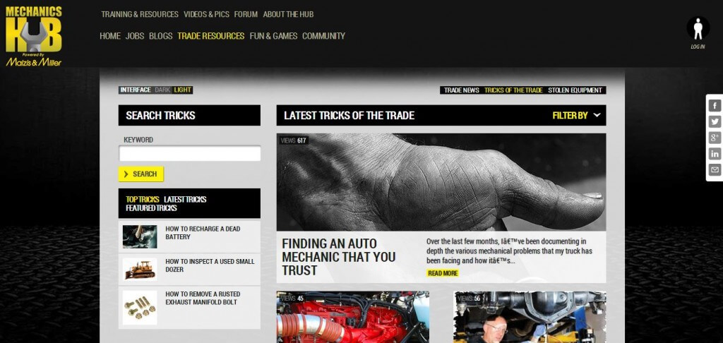Mechanics Hub web design project