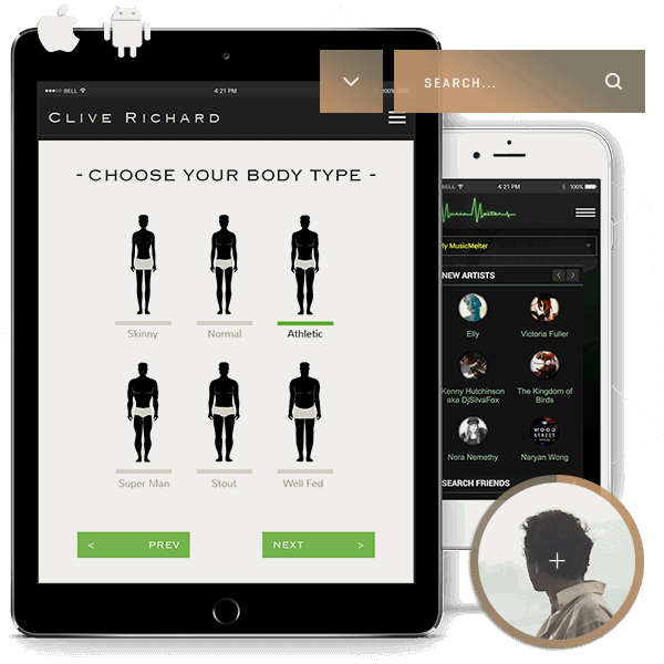 mobile app interface