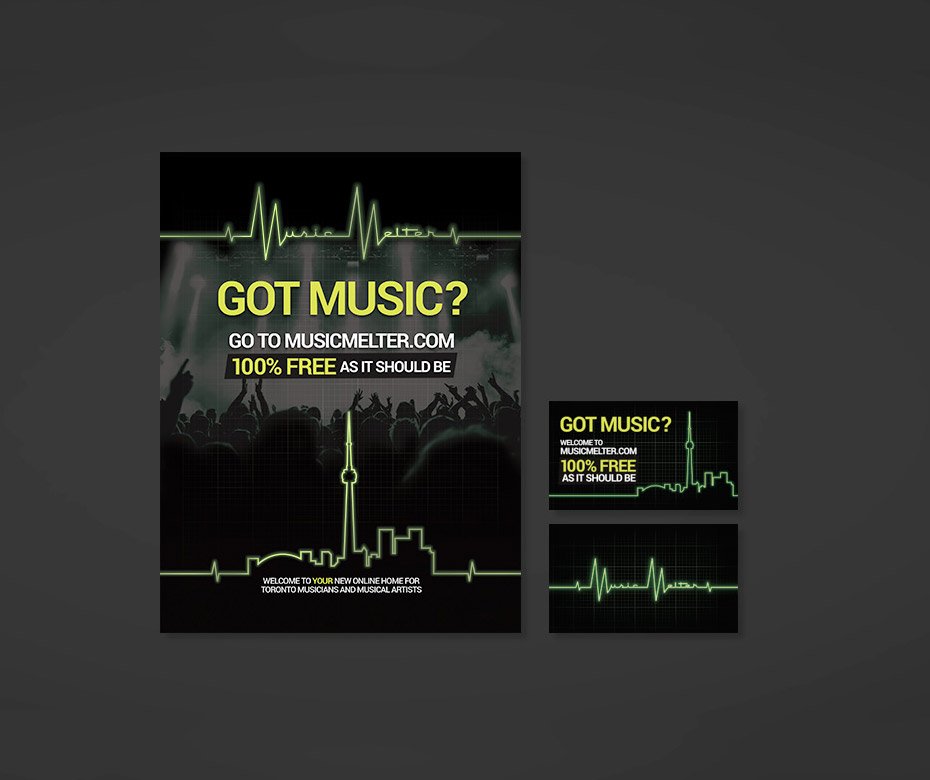 promotional poster designed for musicmelter